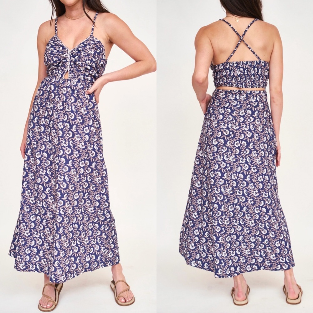 Mirth Valencia Dress Petunia Cutout Open Back Sz L